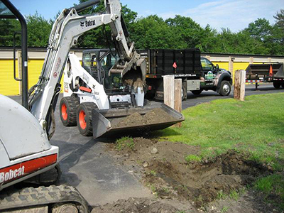 NH MA Landscape Construction Bobcat Work Excavation